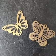 Bronze butterfly filigree stamp N°06