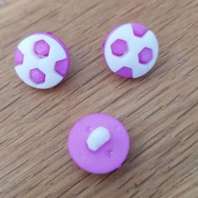 Fancy patterned button for kids soccer ball N°01 purple
