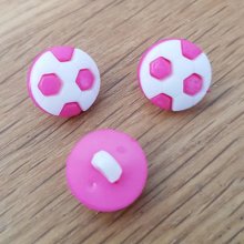 Fancy patterned button for kids soccer ball N°08 pink