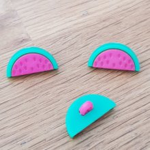 Button fancy pattern for children watermelon No. 05 fushia