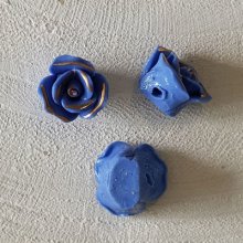 Flower Earthenware 15 mm N°01-03 Blue