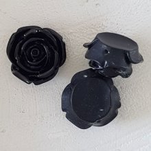 Synthetic Flower 20 mm N°01-10 Black