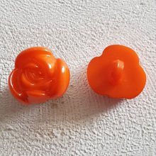 Fancy buttons, children, babies Flower pattern N°01-10 Orange