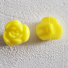 Fancy buttons, children, babies Flower pattern N°01-12 Yellow 02