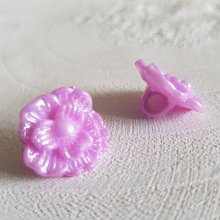 Fancy buttons, children, babies Flower pattern N°02-08 Purple