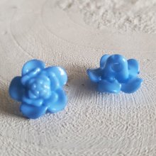 Fancy buttons, children, babies Flower pattern N°03-01 Blue