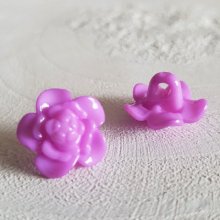 Fancy buttons, children, babies Flower pattern N°03-08 Purple