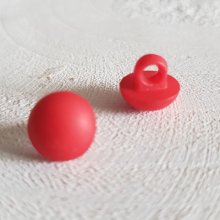 Fancy buttons, children, babies Half ball pattern N°04-03 Red