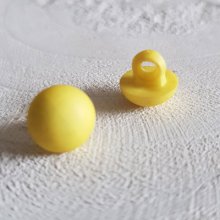 Fancy buttons, children, babies Half ball pattern N°04-07 Yellow