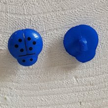 Fancy buttons, children, babies Ladybird pattern N°01-10 Dark blue