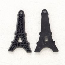 Black resin Eiffel Tower pendant charm
