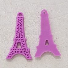 Charm Eiffel Tower pendant resin Violet