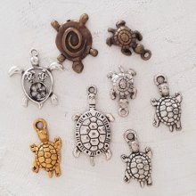 Turtle charm N°06 lot of 8 pieces.