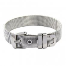 Stainless Steel Bracelet 10 mm Silver