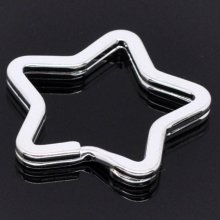 Key ring star shape 34 x 33 mm
