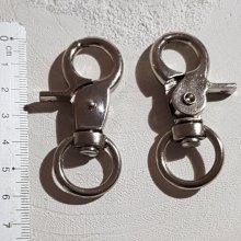 Set of 2 carabiner clasps for key rings N°04