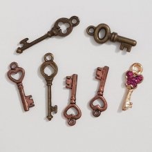 Key Charm N°37 lot of 7 pieces