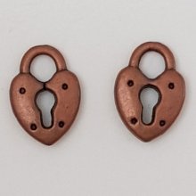 Charm padlock lock N°12 Copper