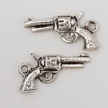 Charm revolver pistol N°02 Silver