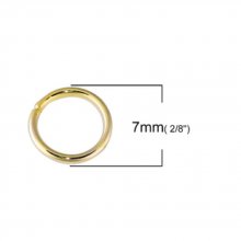 20 Open Junction Rings 07 mm Gold