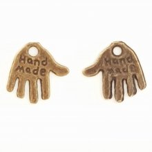 Hand Charm "MADE HAND" N°01 Bronze