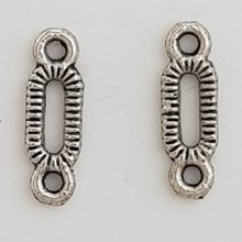 Charm Bar 2 rings N°03 Silver 