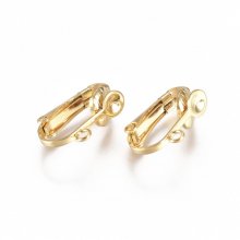 Earring Holder Stainless Steel Clip N°01 x 1 pair gold