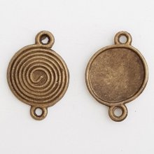 Round spiral connector N°01 Bronze