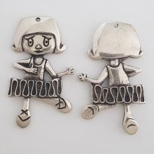 Childrens charm N°38 Zamak (Silver plated)