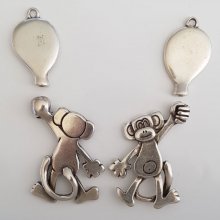 Monkey Charm N°02 Zamak (Silver plated)