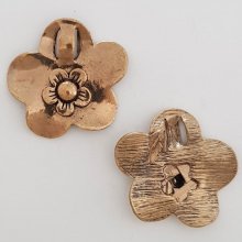Flower Charm Metal N°008 Bronze