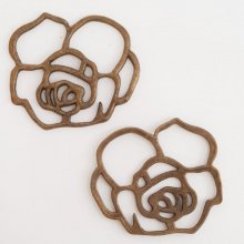 Flower Charm Metal N°011 Bronze