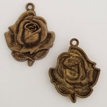Flower Charm Metal N°012 Bronze