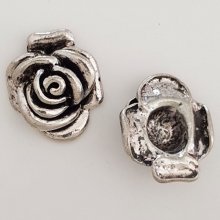 Flower charm Metal N°018 Silver