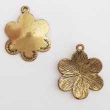 Flower Charm Metal N°021 Old Gold