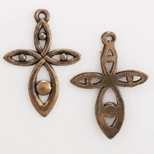 Flower Charm Metal N°028 Bronze