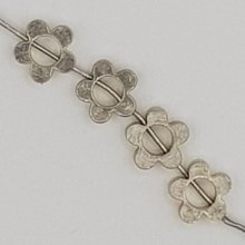 Flower charm Metal N°033 Silver