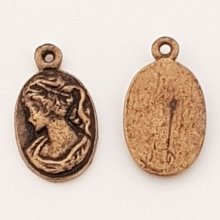 Charm Cameo woman N°01 Bronze