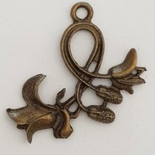 Flower Charm Metal N°053 Bronze