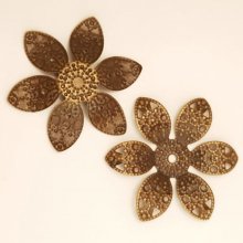 Flower Charm Metal N°058 Bronze