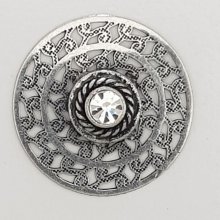 Flower charm Metal N°060 Silver