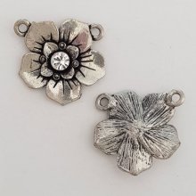 Flower charm Metal N°061 Silver