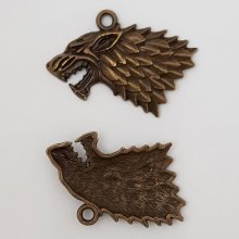 Wolf Head Charm N°01 Bronze 