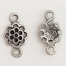 Flower charm Metal N°086 Silver