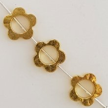 Flower Charm Metal N°033 Gold x 10 pieces
