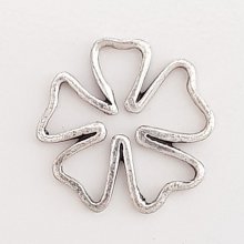 Flower charm Metal N°095 Silver