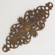 Flower Charm Metal N°098 Bronze Engraving