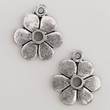 Flower charm Metal N°115 Silver