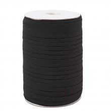 Flat elastic 5 mm Black per meter