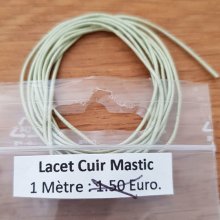 1 meter Round cord smooth leather Putty 1 mm